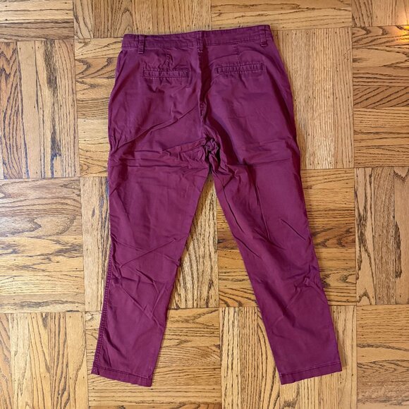 Gap Girlfriend Khaki pants, burgundy wine, size 2 - Picture 2 of 6